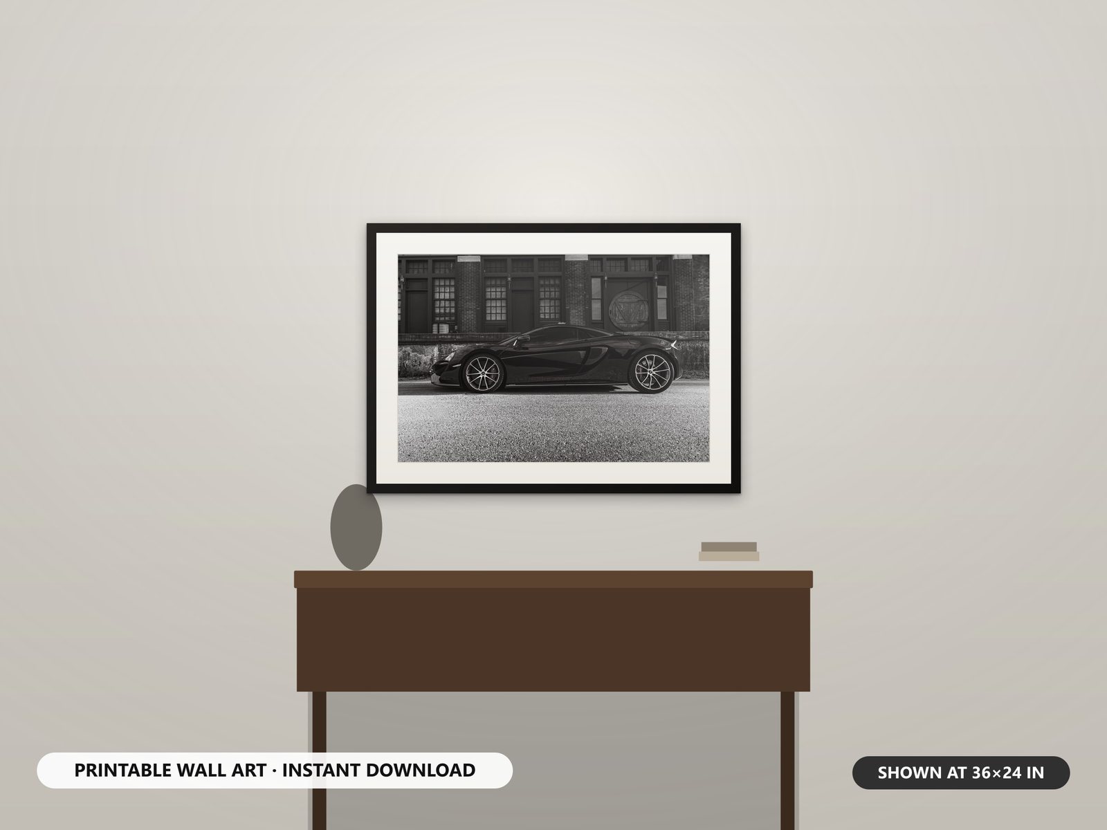 Black Sports Car Printable